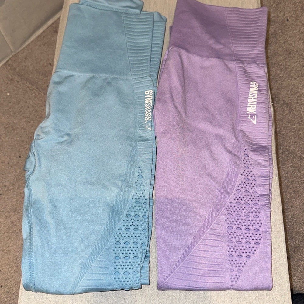 Gymshark energy seamless. 2-BUNDLE!! lilac & sky blue. both size small